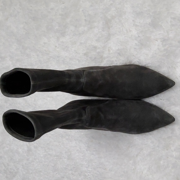 Stuart Weitzmann Gray Suede Boots - Picture 3 of 5